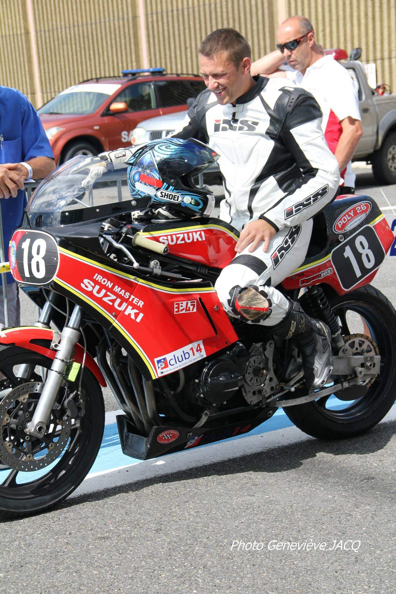 Nicolas Sénéchalau guidon d'une Suzuki