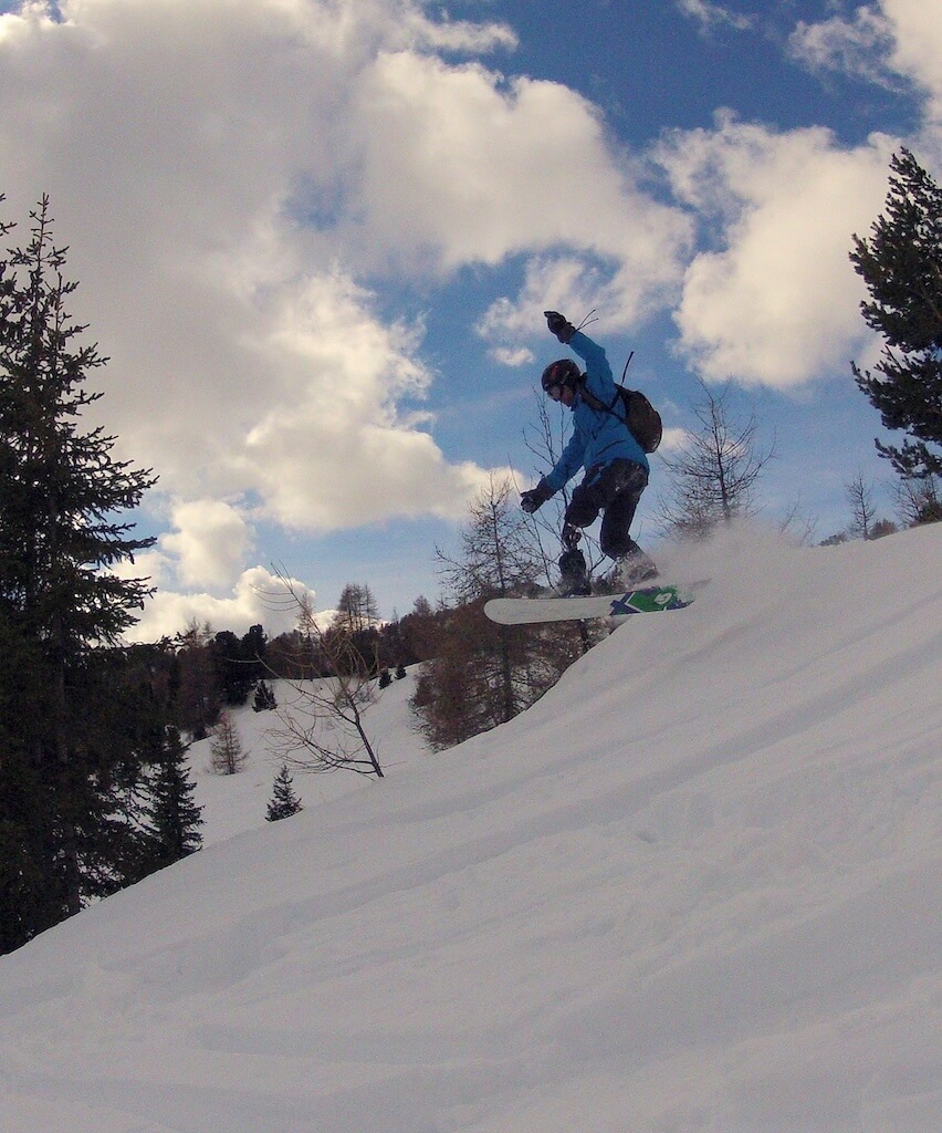 Éric Dargent en snowboard