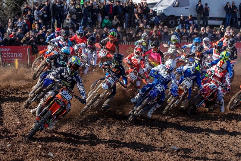 Course de motocross au Championnat de France Elite 24 MX Tour à Lacapelle.