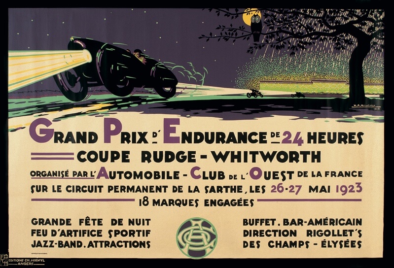 Affiche 24h du Mans 1923