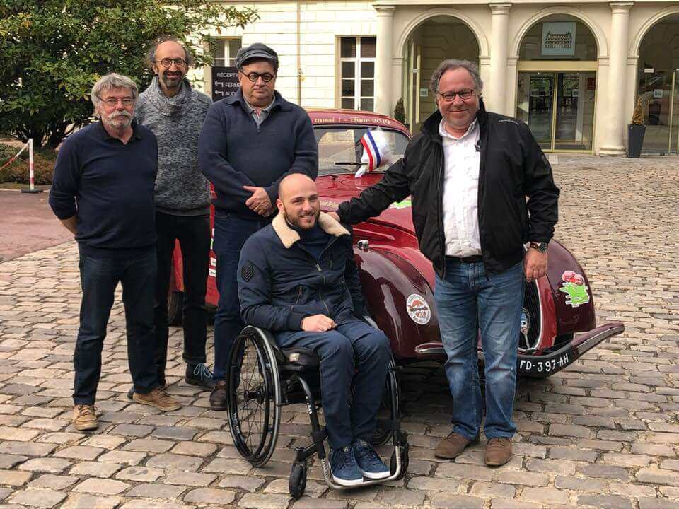 L'équipage au Musée de l'Aventure Peugeot à Sochaux.