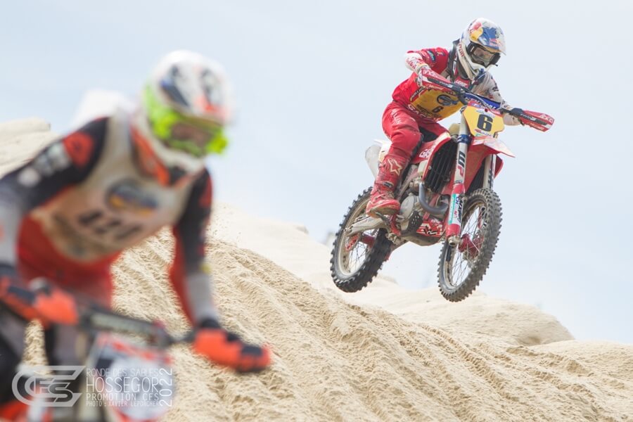 Arrivée de la course sur la côte landaise.