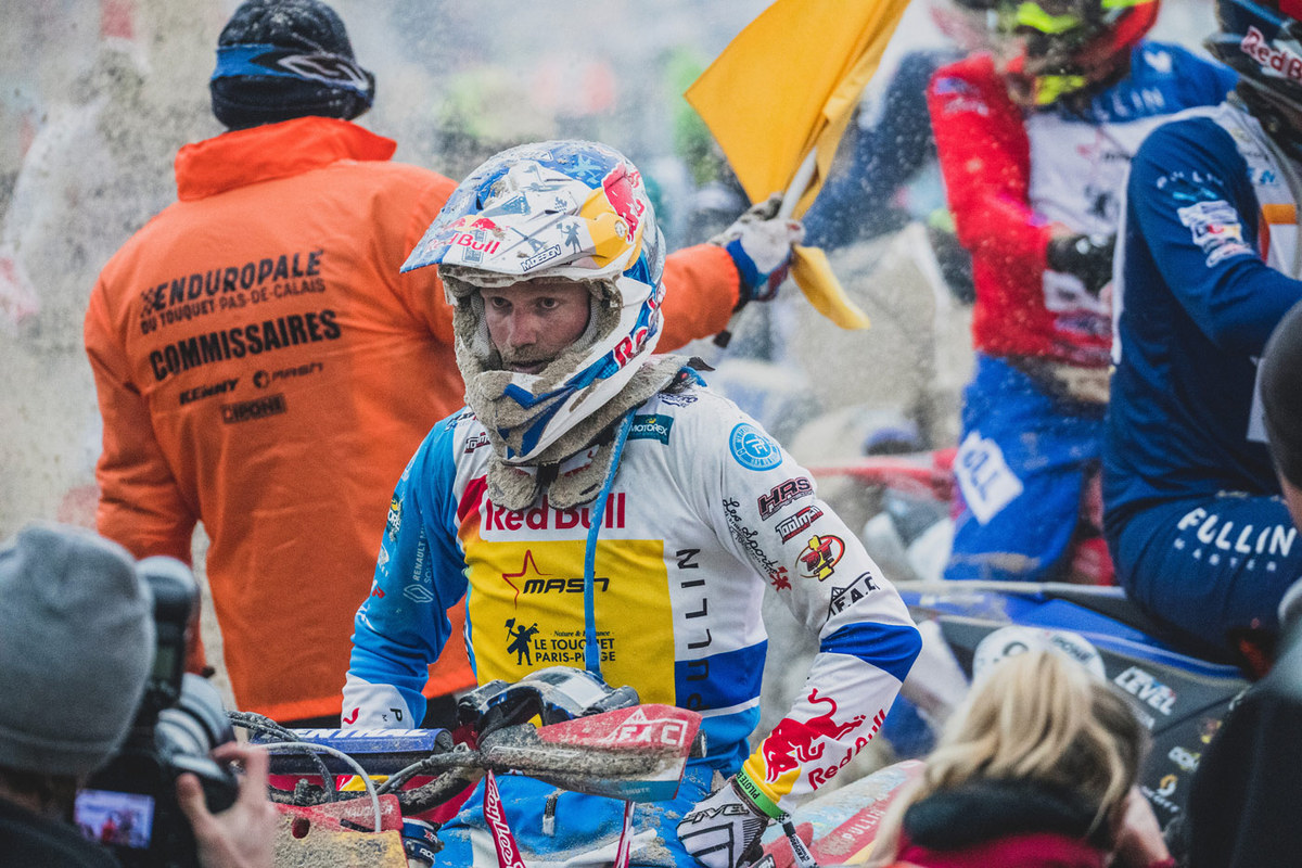 Un pilote à l'Enduropale du Touquet.