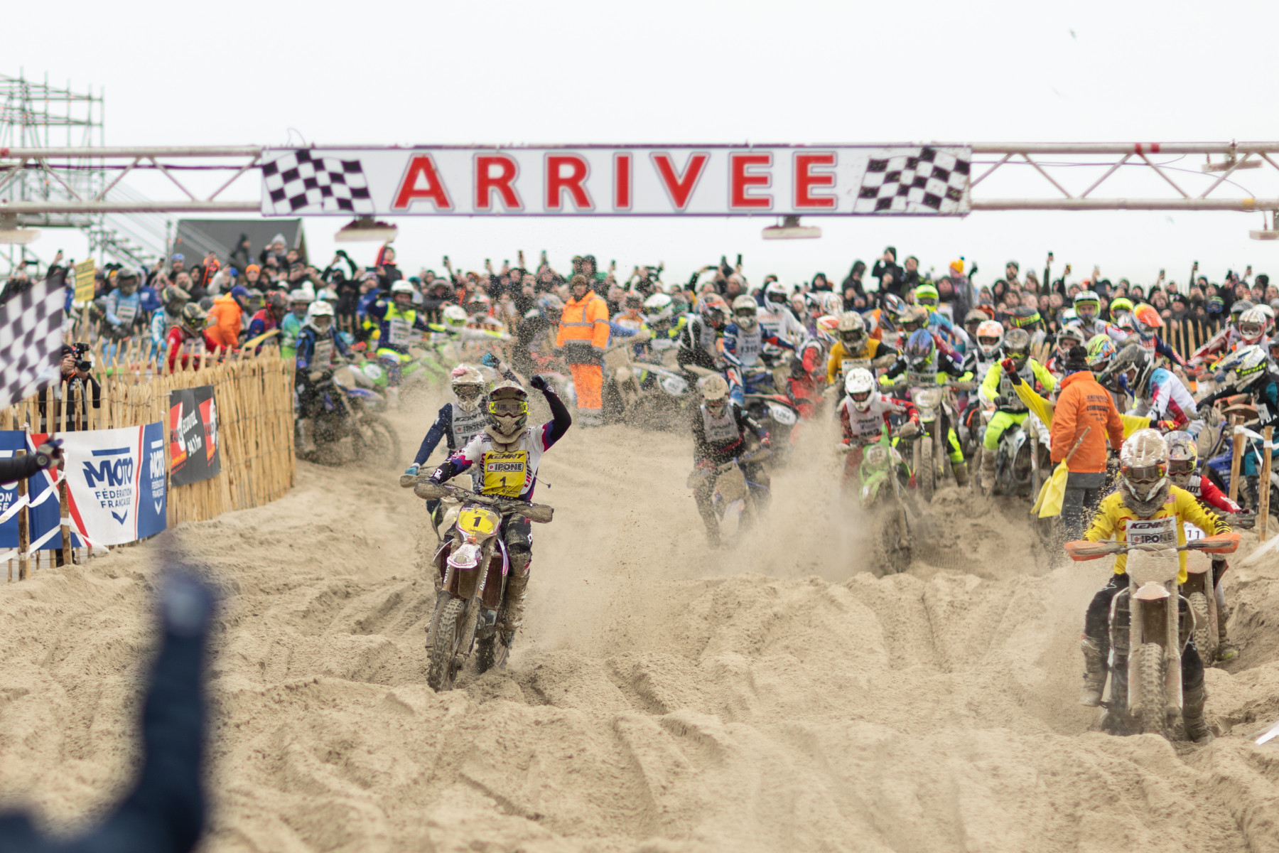 Arrivée de l'Enduropale du Touquet.