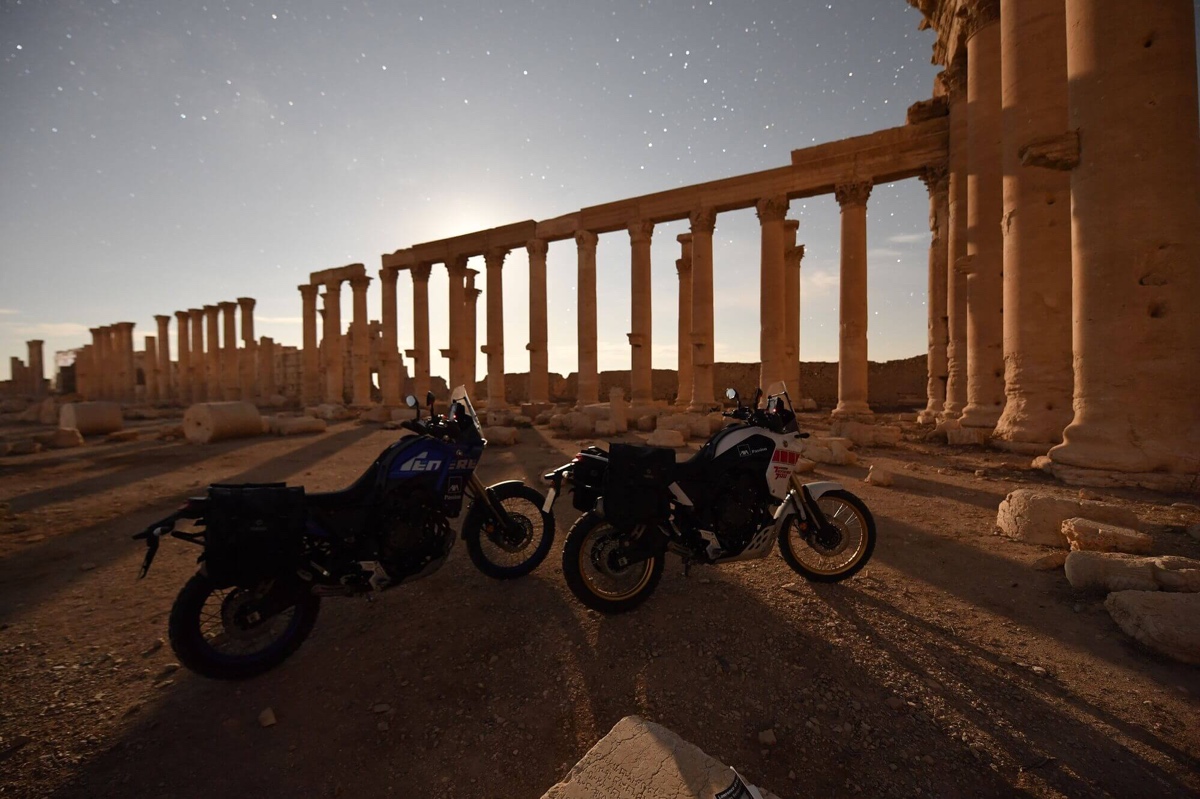 Coucher du soleil à Palmyre.